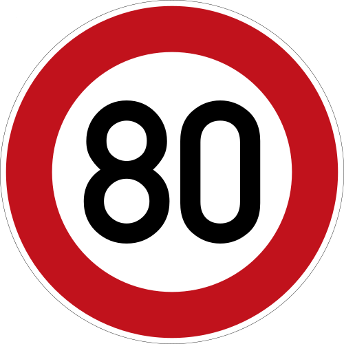 الإشارة 274-80: السرعة القصوى 80 كم/س