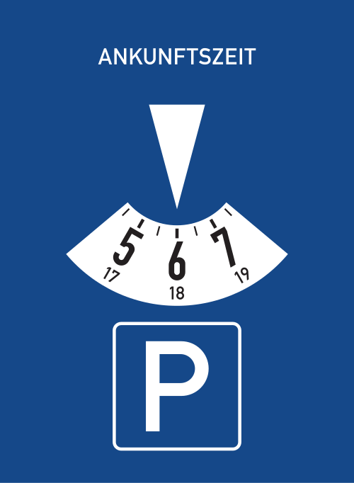 الشكل 318: قرص الركن (Parkscheibe)